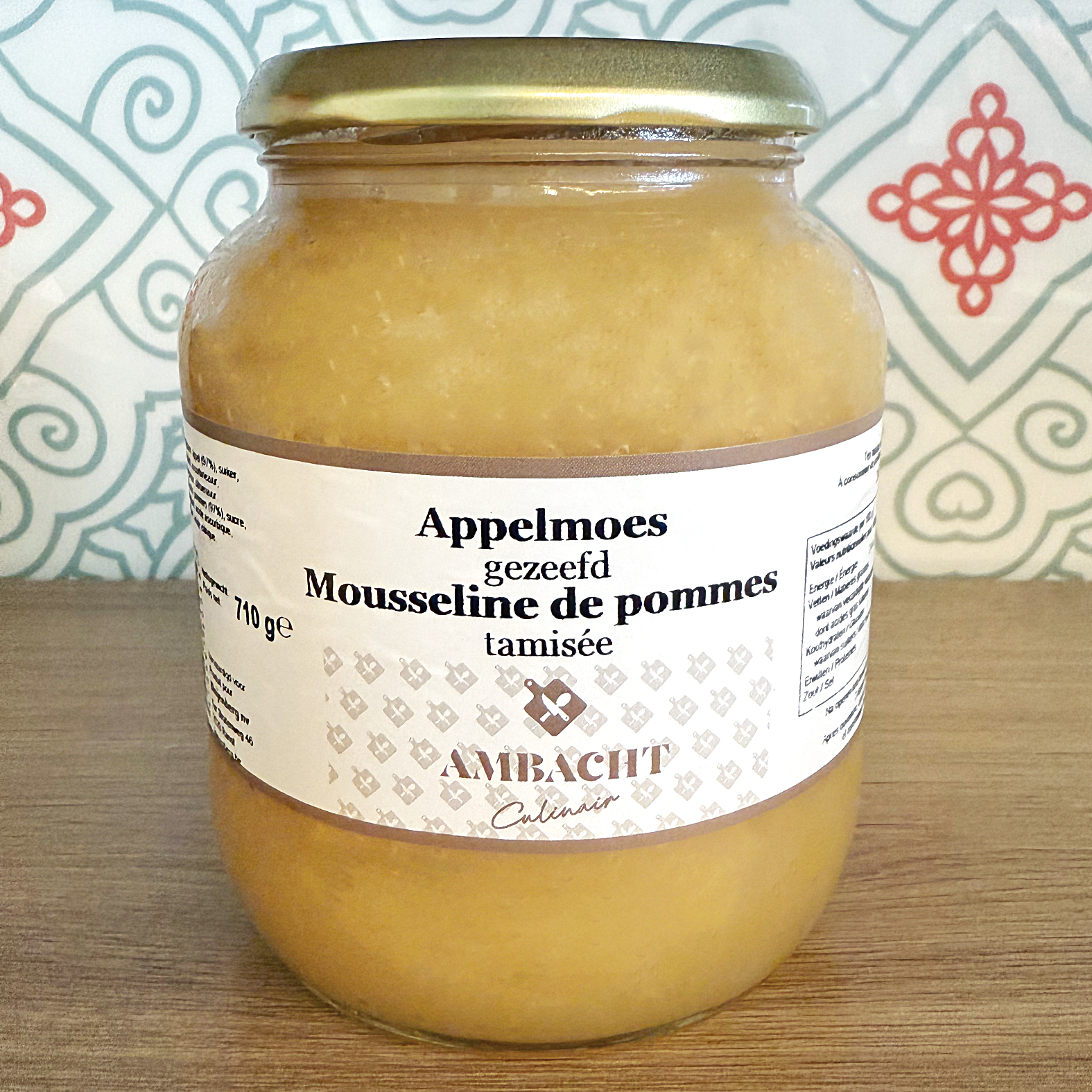 Appelmoes gezeefd groot